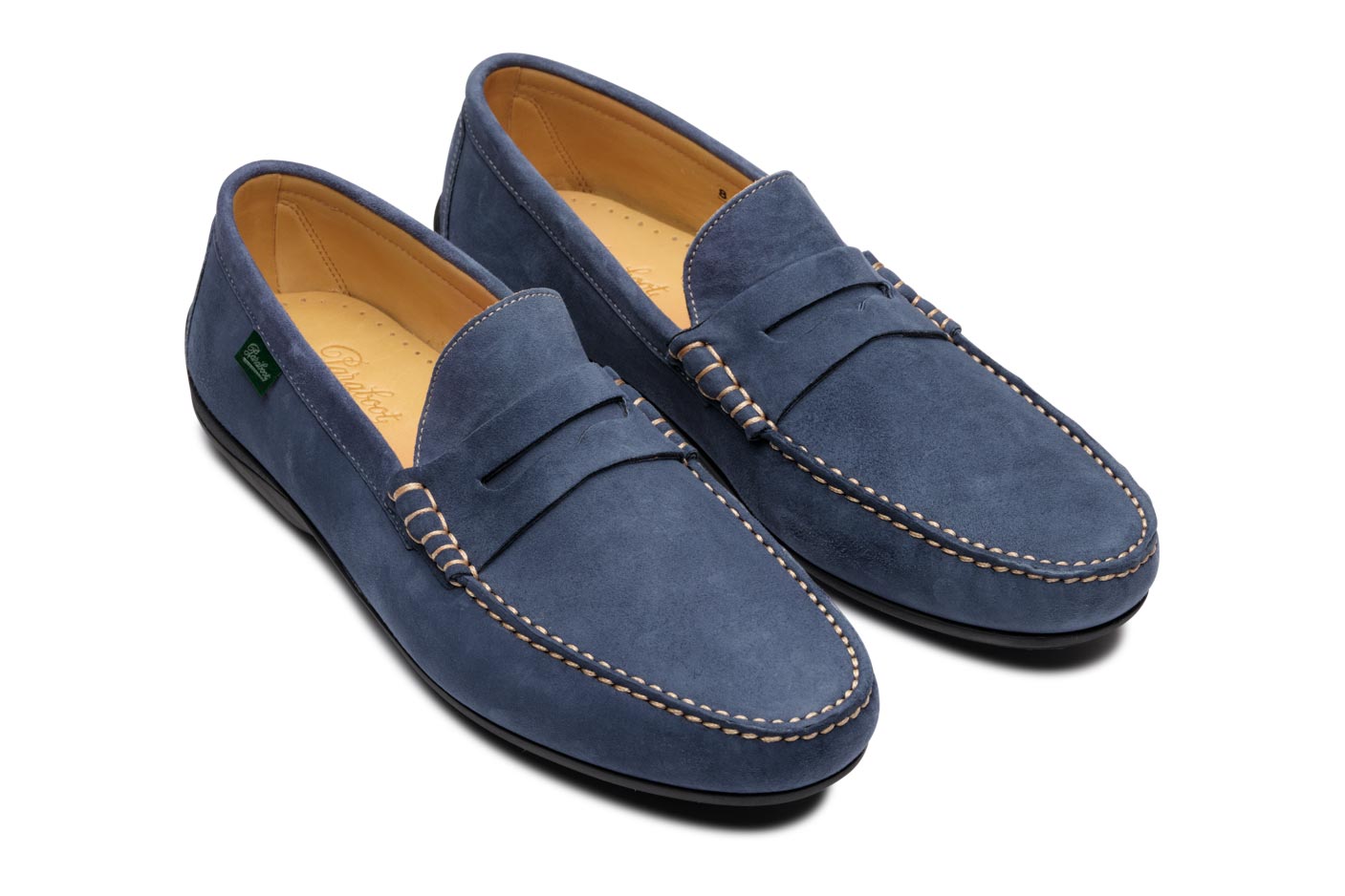 CABRIO DAMIER NOIRE VELOURS BLEU Paraboot