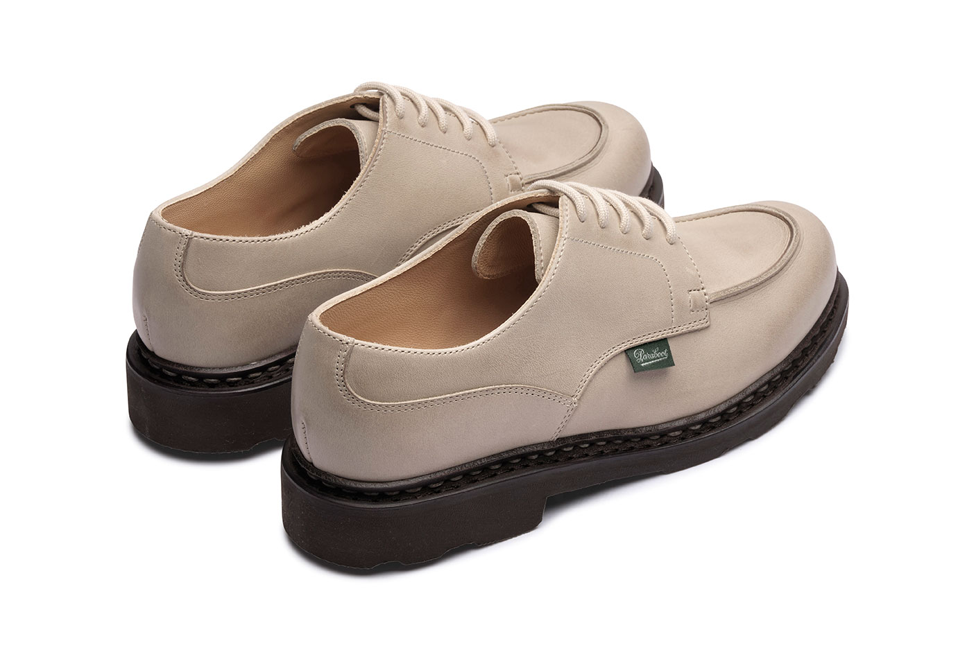 Chaussures PARABOOT GV CHAMBORD - Marron Patchwork Café, Taille 36 EU, Mocassin En Cuir, Neuf Avec Boîte