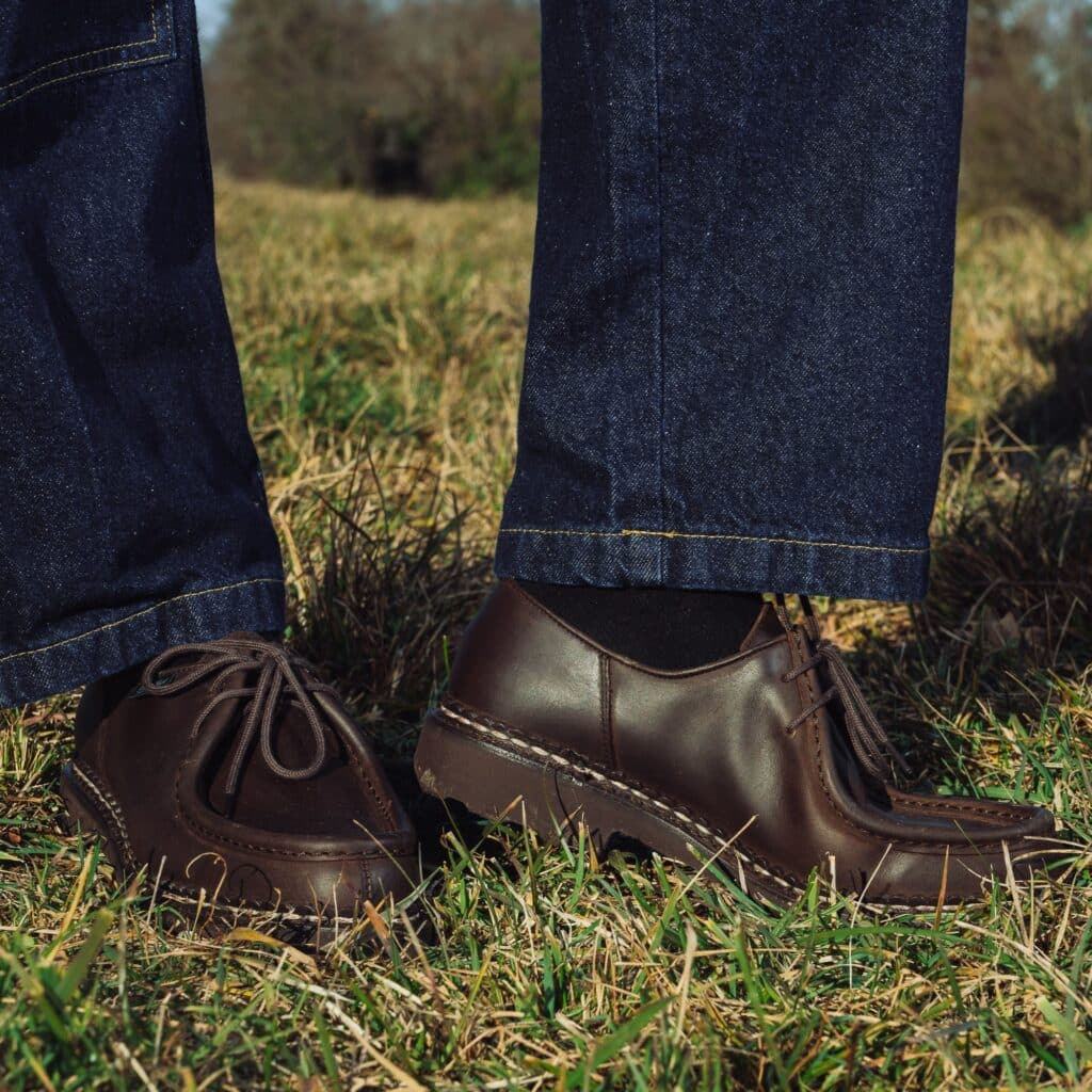 Chaussures Paraboot Michael en cuir nubuck gringo, dotées d’une semelle gomme résistante.