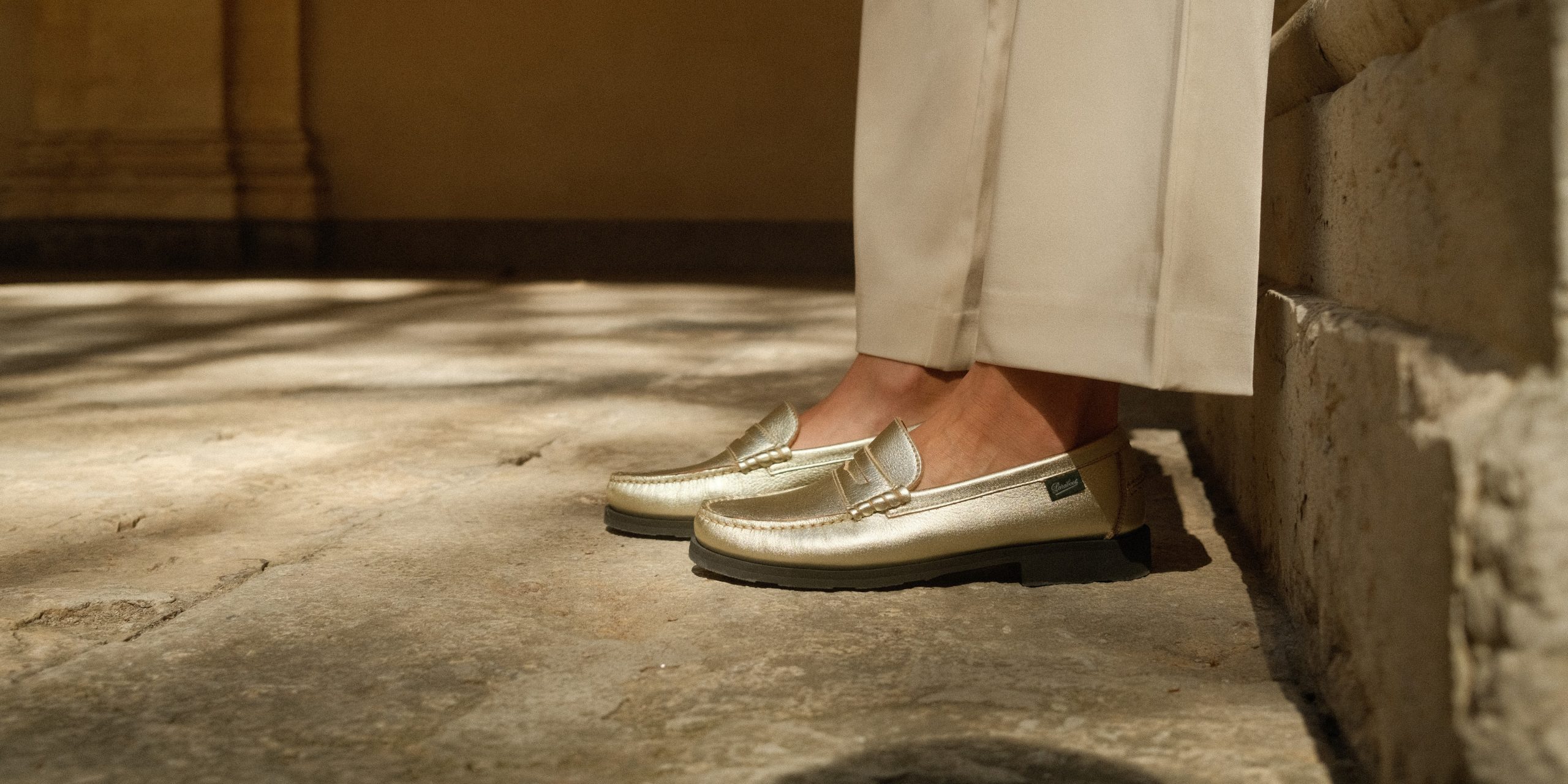 mocassin femme Coraux Paraboot en cuir pour mariage et cérémonie.